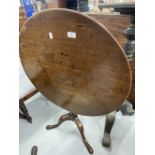 19th cent. Tilt top side table on three splayed supports. 28ins.