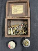 19th cent. Objects of Virtu: Binocular, Stanhope Isle of Wight Views, ladies contact perfume tub