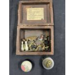 19th cent. Objects of Virtu: Binocular, Stanhope Isle of Wight Views, ladies contact perfume tub