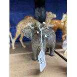 20th cent. Ceramics: Beswick Camel Standing No. 1044, c1946-1973, Elephant Trunk Stretching No.