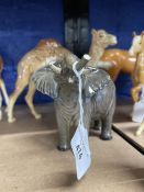 20th cent. Ceramics: Beswick Camel Standing No. 1044, c1946-1973, Elephant Trunk Stretching No.