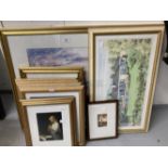 20th cent. Prints & Photographs: South African birds x 4, tribal woman fetching water, young girl