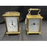 Clocks: Carriage, Duverdrey and Bloquel, Bayard, 4¾ins. x 3ins. x 2½ins. Plus Quartz, London Clock