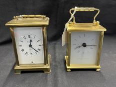 Clocks: Carriage, Duverdrey and Bloquel, Bayard, 4¾ins. x 3ins. x 2½ins. Plus Quartz, London Clock