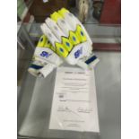 Cricket/Sporting 2015 Ashes Series: A pair of 'DC 1080' match worn New Balance batting gloves used