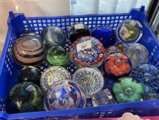 Glass Paperweights: Includes Millefiori, Mdina, Alum Bay, Caithness, Murano and others. (20)