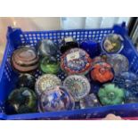 Glass Paperweights: Includes Millefiori, Mdina, Alum Bay, Caithness, Murano and others. (20)