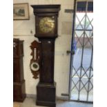 Clocks: 18th cent. Oak 30hr longcase, brass face and spandrels. Chas (Charles) Raymond Lydeway.