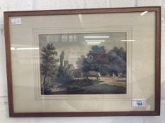 19th cent. English School: Rustic scene. 9ins. x 7ins.