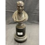 19th cent. Bronze bust Duke of Wellington. Signed 'Marochetti. Pub. Nov 4 1852'. Height 6ins.