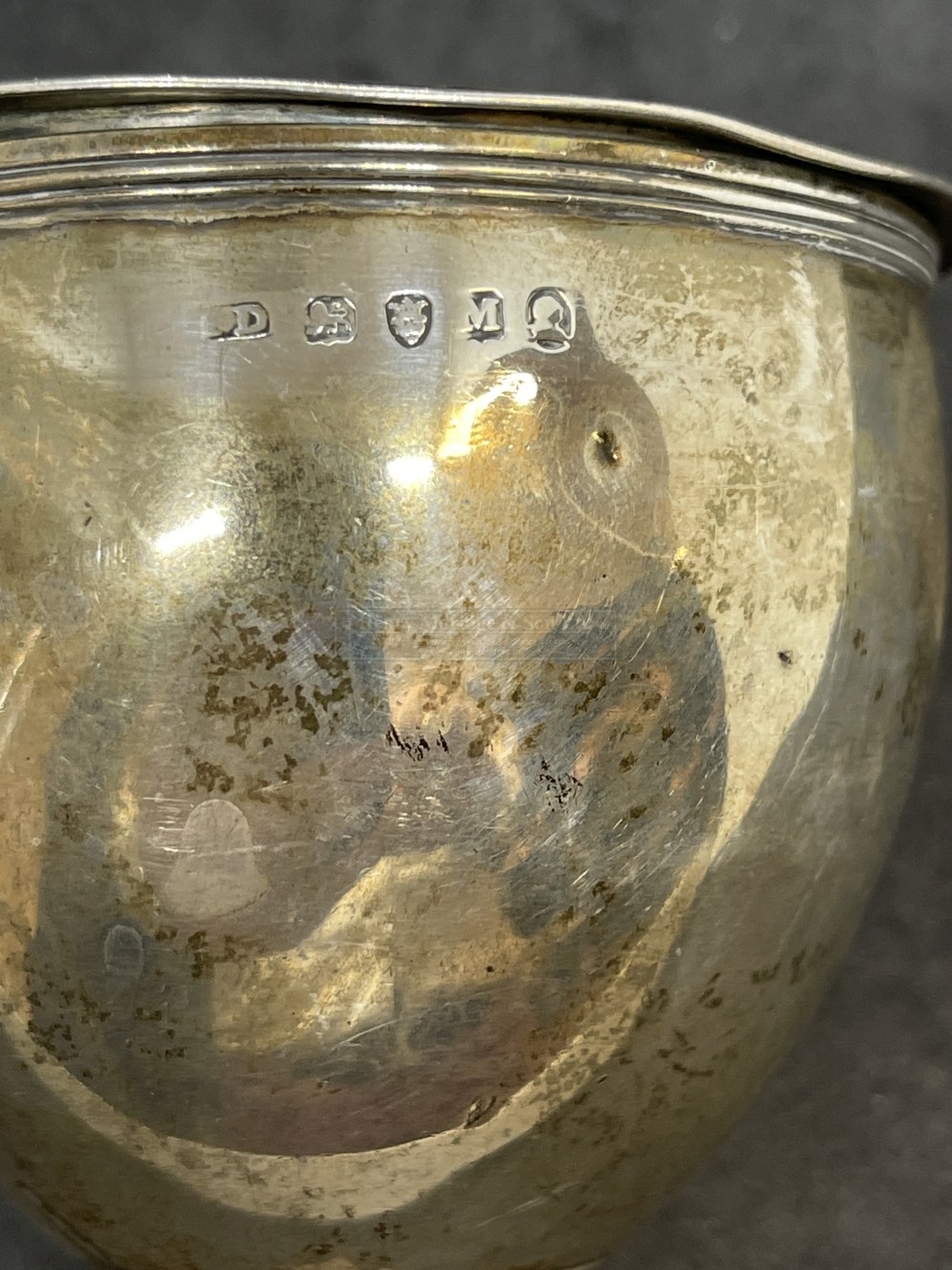 Hallmarked Silver: Georgian wine funnel, London marks 1807-08, indistinct makers mark. 3½oz. - Image 2 of 2