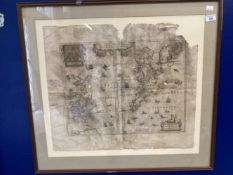 Maps: 17th cent. Orkney and Shetland Islands, Henricus Hondius 15ins. x 19ins. (not including