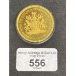 Coins: Fine gold South African to commemorate the visit of Queen Elizabeth 1995. Stamped 999.9