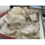Textiles: 19th cent. Lace Christening robes (2) and a blanket. (3 items in total).