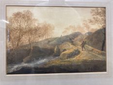 William Payne (1755-1830): Devonshire landscape, watercolour, signed bottom left. 11ins. x 8ins.