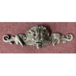 19th cent. Bronze grotesque wall plaque. 24ins.