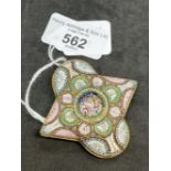 Jewellery: 19th cent. Italian (Grand Tour) gilt micro mosaic brooch.