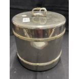 20th cent. c1970s design electroplate and gilt ice bucket, stamped Gucci Italy to base. Minus liner.