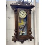 Clocks: 20th cent. Oak Vienna Regulator style. 29ins.