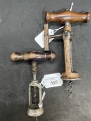 Corkscrews: Mid 19th cent. English London Rack, no markings, possibly William Lund. Original