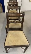 19th cent. Scottish mahogany bar back dining chairs by family repute from Rowallan Castle, Ayrshire.