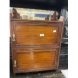 Edwardian mahogany hanging wall cabinet.