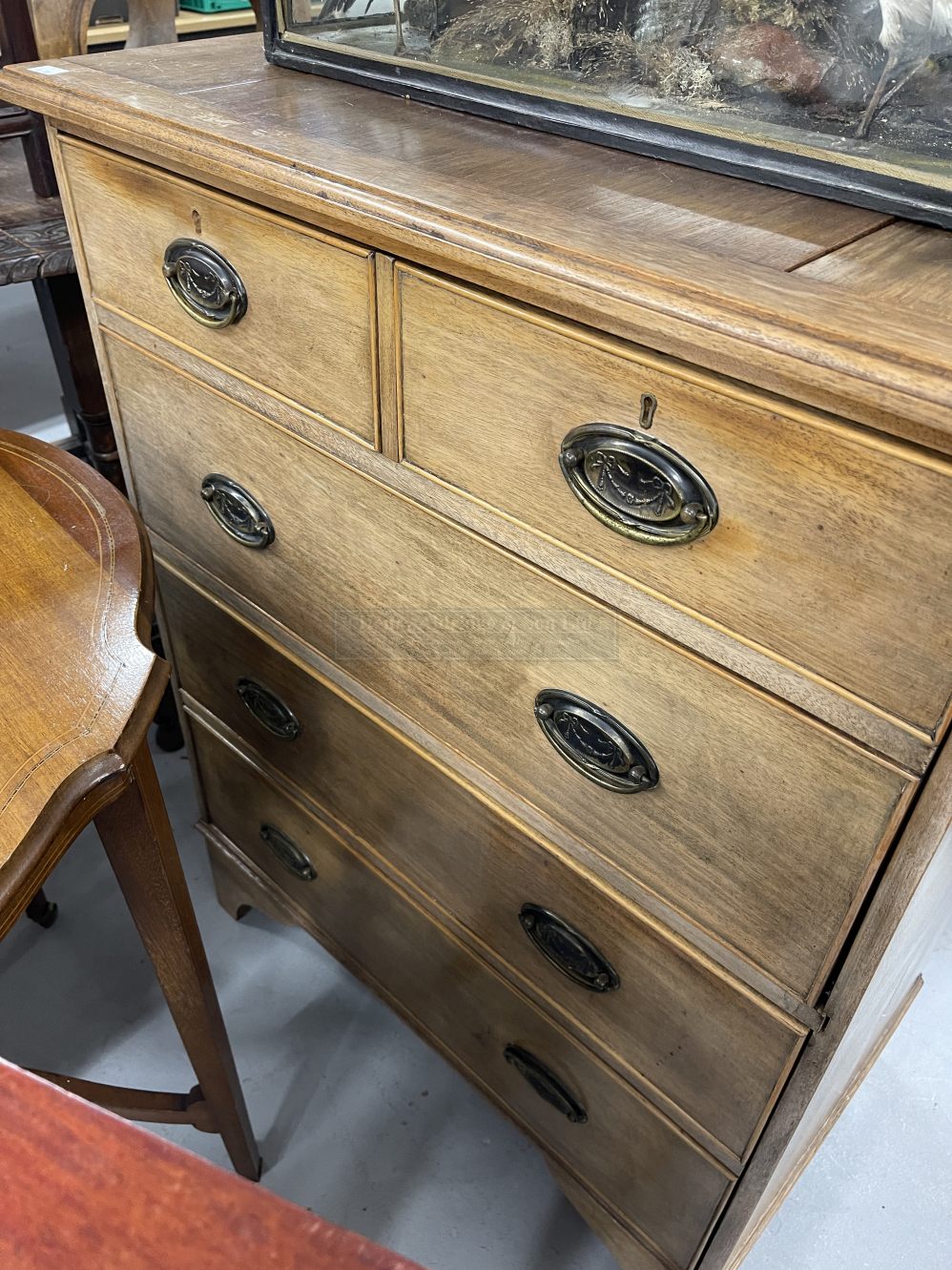 19th cent. Oak chest of drawers converted into a wine cabinet. 29ins. x 17ins.