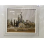 Attributed to Vernon Ward (1905 - 1985) Watercolour on paper, View of Alhambra. Unsigned but with