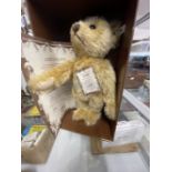 Toys: Replica 1906 Steiff limited edition teddy bear, boxed. 13ins.