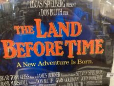 Film Posters: 'Land Before Time' 1988 USA audience original print NSS # 880127, double sided foyer