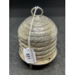 Hallmarked Silver: Georgian honey skep in the shape of a hive, Sheffield 1799-1800 T.L. Thomas