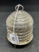 Hallmarked Silver: Georgian honey skep in the shape of a hive, Sheffield 1799-1800 T.L. Thomas