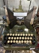 Early 20th cent. Oliver Typewriter No. 9. USA height 10ins. Plus mid 20th cent. Continental green