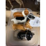 20th cent. Ceramics: Beswick Cocker Spaniel Standing No. 1754, Corgi Standing, British Bulldog,