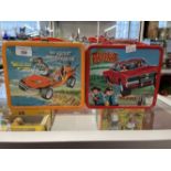 1970/80s Aladdin Industries lunch boxes, Dukes of Hazzard and Wonderbug/ The Krofft Supershow. (4)