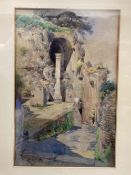 19th/early 20th cent. Italian Onorato Carlandi (1848-1939): Watercolour titled Roma of Clivus