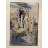 19th/early 20th cent. Italian Onorato Carlandi (1848-1939): Watercolour titled Roma of Clivus