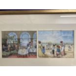 John Strickland Goodall: Watercolour book illustrations"An Edwardian Holiday" 4 enclosed in a double