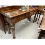 19th cent. Yew wood sideboard with period label for "Weavers of Wardour Street Soho". 60ins. x