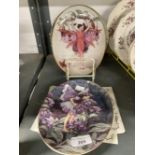 20th cent. Ceramics: Royal Worcester plates, flower fairies, Fuchsia Fairy, Heliotrope Fairy,