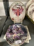 20th cent. Ceramics: Royal Worcester plates, flower fairies, Fuchsia Fairy, Heliotrope Fairy,