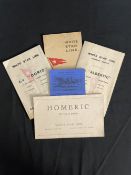WHITE STAR LINE: S.S. Albertic and S.S. Doric plans of cabin accommodation. R.M.S. Homeric printed