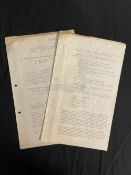 R.M.S. QUEEN MARY: Rare archive of typed minutes dating from 1935, relating to broadcasting