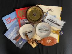 CUNARD: Mixed collection of Queen Elizabeth II memorabilia.