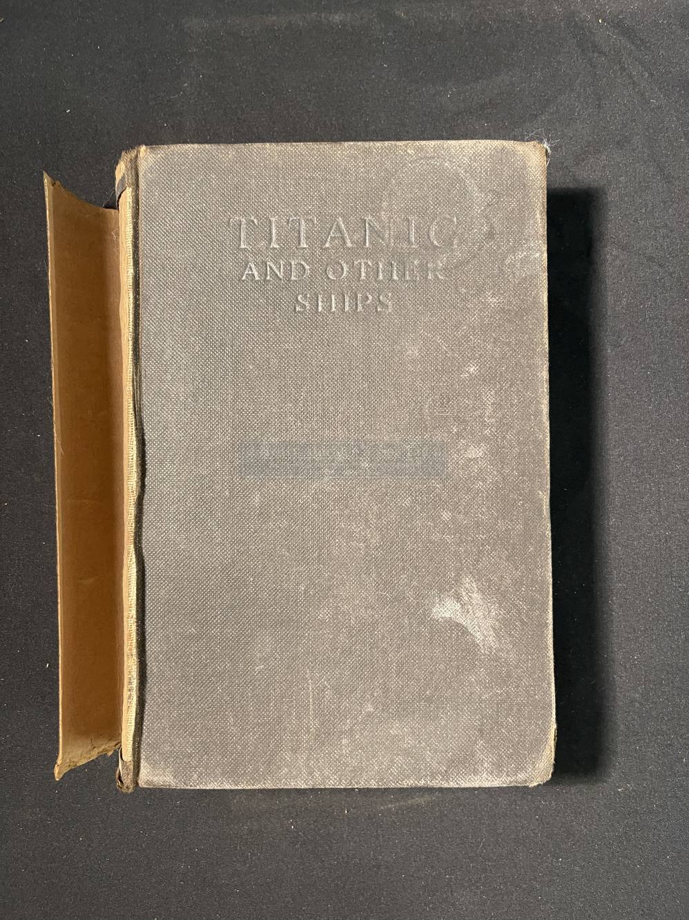 R.M.S. TITANIC: 1935 first edition of Titanic and Other Ships, loose spine.