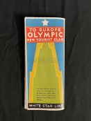 R.M.S. OLYMPIC: White Star Line cut away originally for Second-Class, latterly Tourist-Class