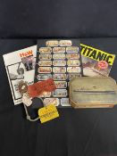 R.M.S. TITANIC & LINER: Mixed Lot to include, signed postcard by Millvina Dean, Harland and Wolff