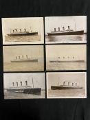 R.M.S. Olympic: Twenty four period photo and other postcards showing Titanic's elder sister. Some