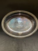 WHITE STAR LINE: Mappin and Webb electroplate oval serving dish marked with burgee to base.