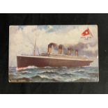 R.M.S. TITANIC: Tucks oilette of Titanic, postally used 3rd May 1912.